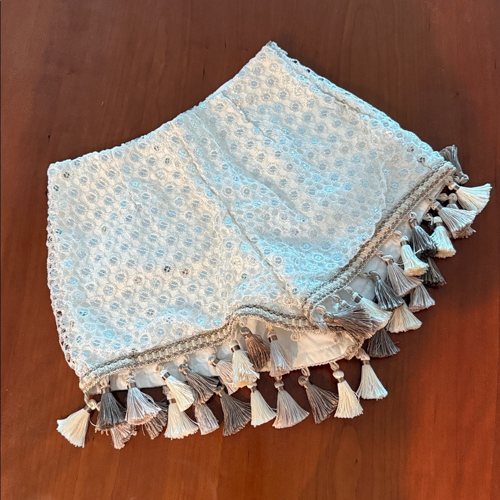 L’ATISTE Sequin Shorts with Tassels